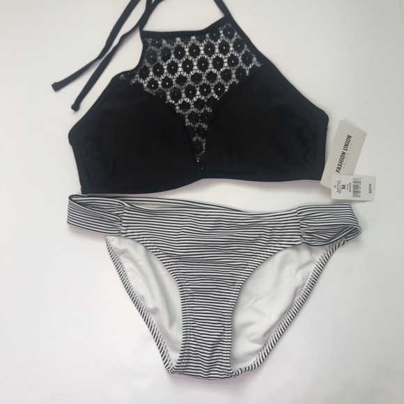 NEW target swim suit 2 pc black lace Sz M - Picture 1 of 8
